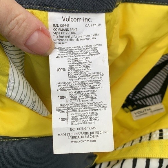 Volcom Youth Snowboard Pants - Picture 11 of 17